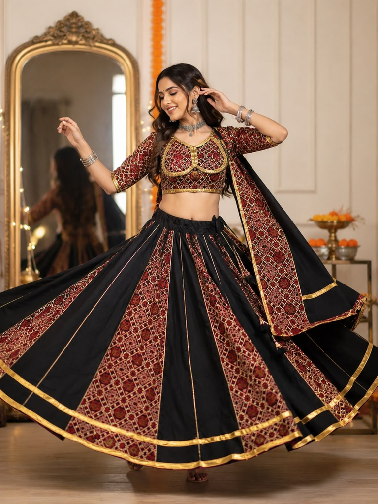 Heavy Reyon Fabric Double Kali Patola Print Concept Designer Chaniyacholi With Fancy Dupatta