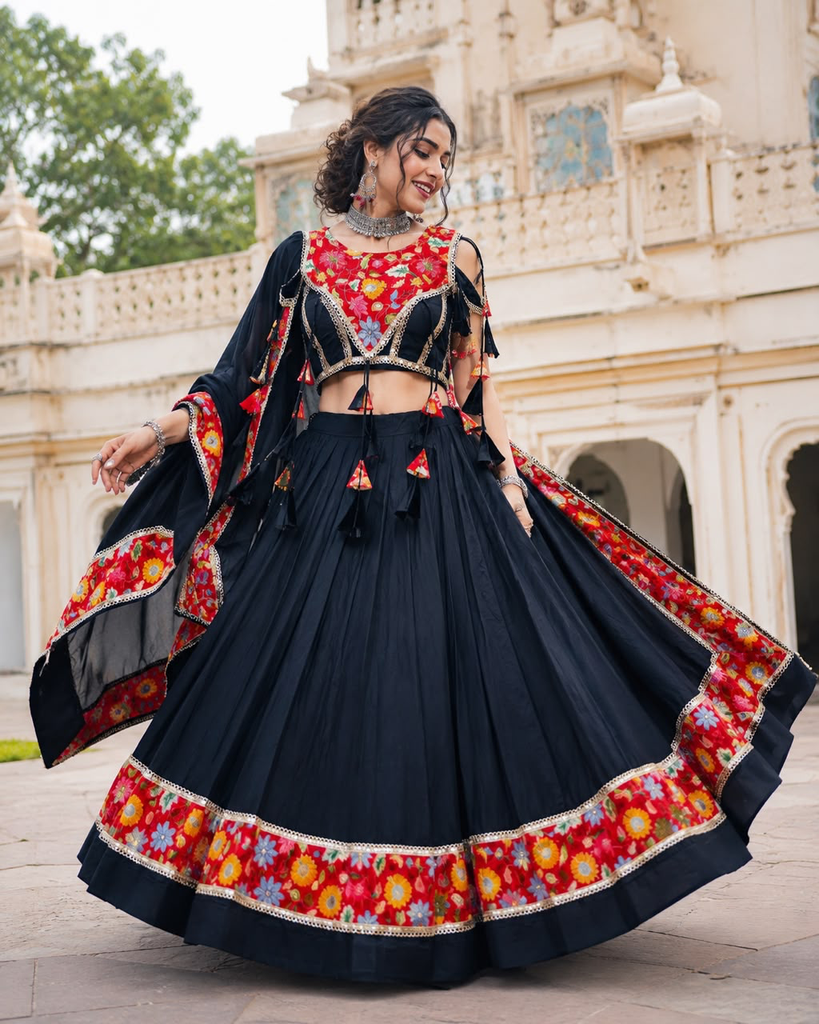 Spaghetti Fancy double Blouse Position Designer Chaniyacholi 💃🏻